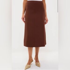 NWT Hyacinth House Chocolate Brown Knit Philomena Midi Skirt Size XS